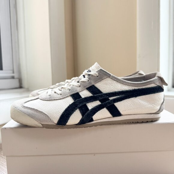 Onitsuka Tiger Mexico 66 Vintage Sneakers in Birch Black Womens 6.5 - Picture 6 of 11